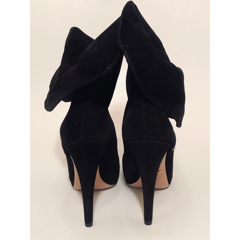 PRADA Black Suede Platform Booties Sz. 8 - Picture 6 of 8